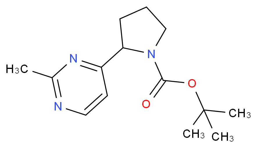 tert-Butyl 2-(2-methylpyrimidin-4-yl)pyrrolidine-1-carboxylate_Molecular_structure_CAS_)