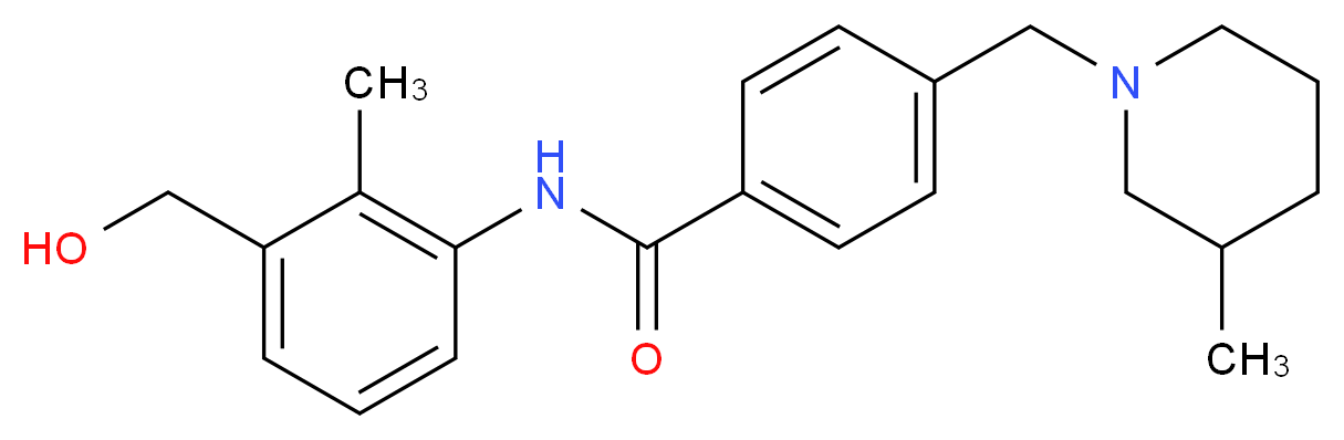 N-[3-(hydroxymethyl)-2-methylphenyl]-4-[(3-methylpiperidin-1-yl)methyl]benzamide_Molecular_structure_CAS_)