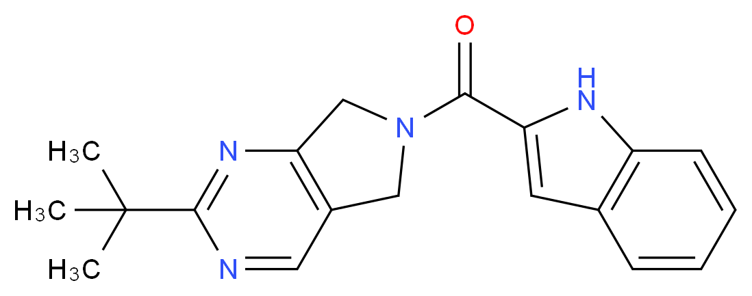 2-tert-butyl-6-(1H-indol-2-ylcarbonyl)-6,7-dihydro-5H-pyrrolo[3,4-d]pyrimidine_Molecular_structure_CAS_)