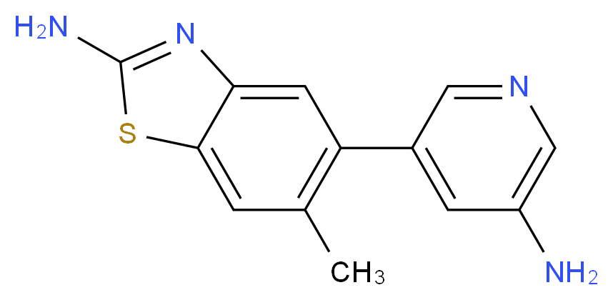 5-(5-aminopyridin-3-yl)-6-methyl-1,3-benzothiazol-2-amine_Molecular_structure_CAS_)