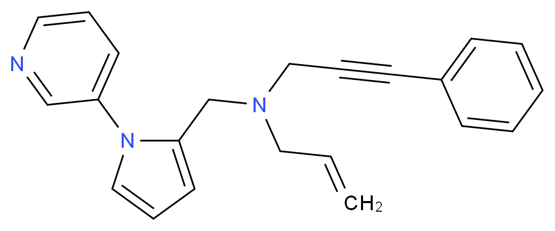 N-(3-phenylprop-2-yn-1-yl)-N-[(1-pyridin-3-yl-1H-pyrrol-2-yl)methyl]prop-2-en-1-amine_Molecular_structure_CAS_)