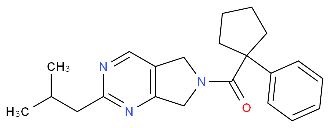 2-isobutyl-6-[(1-phenylcyclopentyl)carbonyl]-6,7-dihydro-5H-pyrrolo[3,4-d]pyrimidine_Molecular_structure_CAS_)