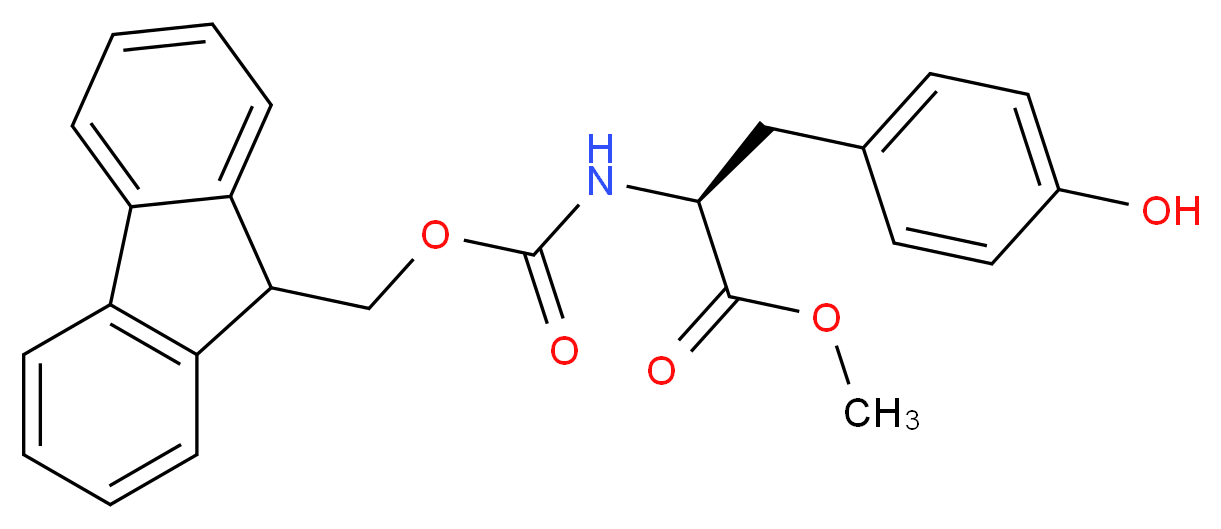(S)-Methyl 2-((((9H-fluoren-9-yl)Methoxy)carbonyl)aMino)-3-(4-hydroxyphenyl)propanoate_Molecular_structure_CAS_82911-79-3)