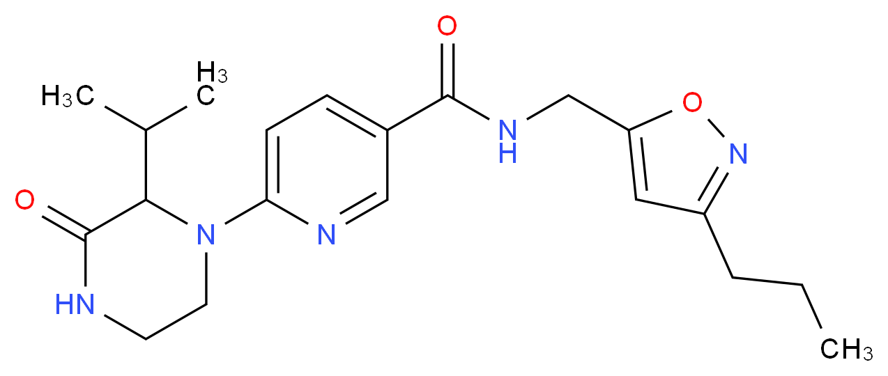 6-(2-isopropyl-3-oxo-1-piperazinyl)-N-[(3-propyl-5-isoxazolyl)methyl]nicotinamide_Molecular_structure_CAS_)