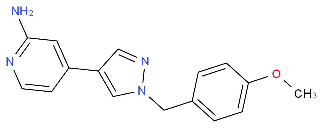 4-[1-(4-methoxybenzyl)-1H-pyrazol-4-yl]pyridin-2-amine_Molecular_structure_CAS_)