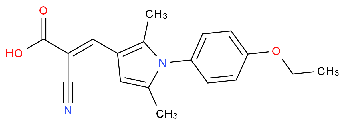(2E)-2-cyano-3-[1-(4-ethoxyphenyl)-2,5-dimethyl-1H-pyrrol-3-yl]acrylic acid_Molecular_structure_CAS_)