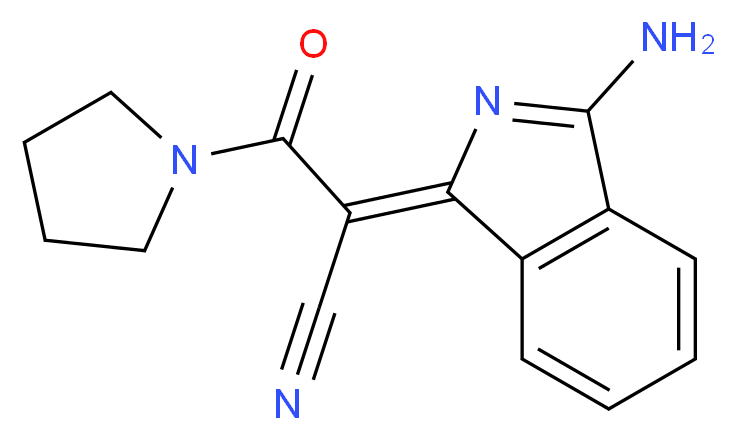 (2Z)-2-(3-amino-1H-isoindol-1-ylidene)-3-oxo-3-pyrrolidin-1-ylpropanenitrile_Molecular_structure_CAS_)