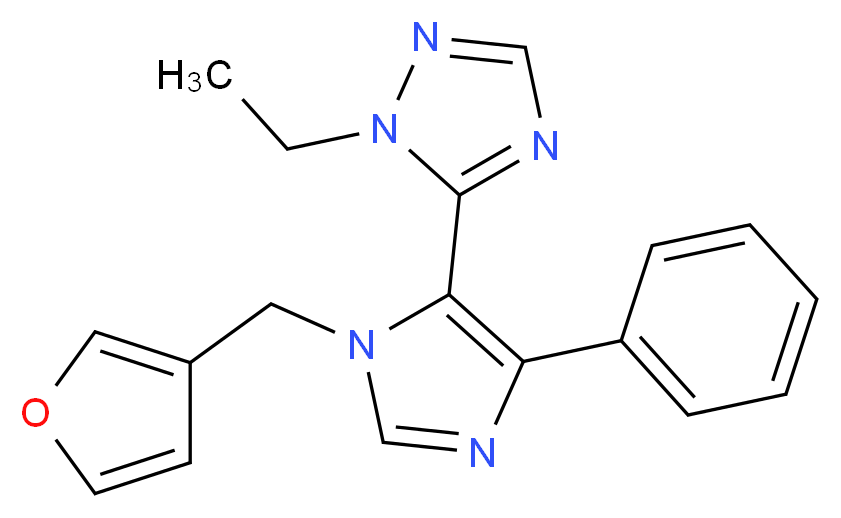 1-ethyl-5-[1-(3-furylmethyl)-4-phenyl-1H-imidazol-5-yl]-1H-1,2,4-triazole_Molecular_structure_CAS_)