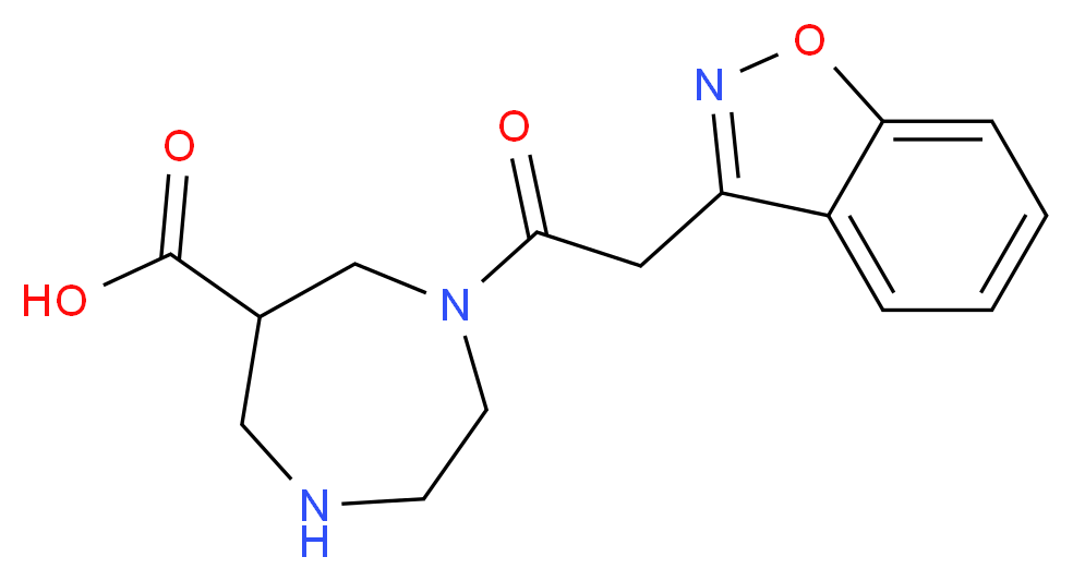 1-(1,2-benzisoxazol-3-ylacetyl)-1,4-diazepane-6-carboxylic acid_Molecular_structure_CAS_)