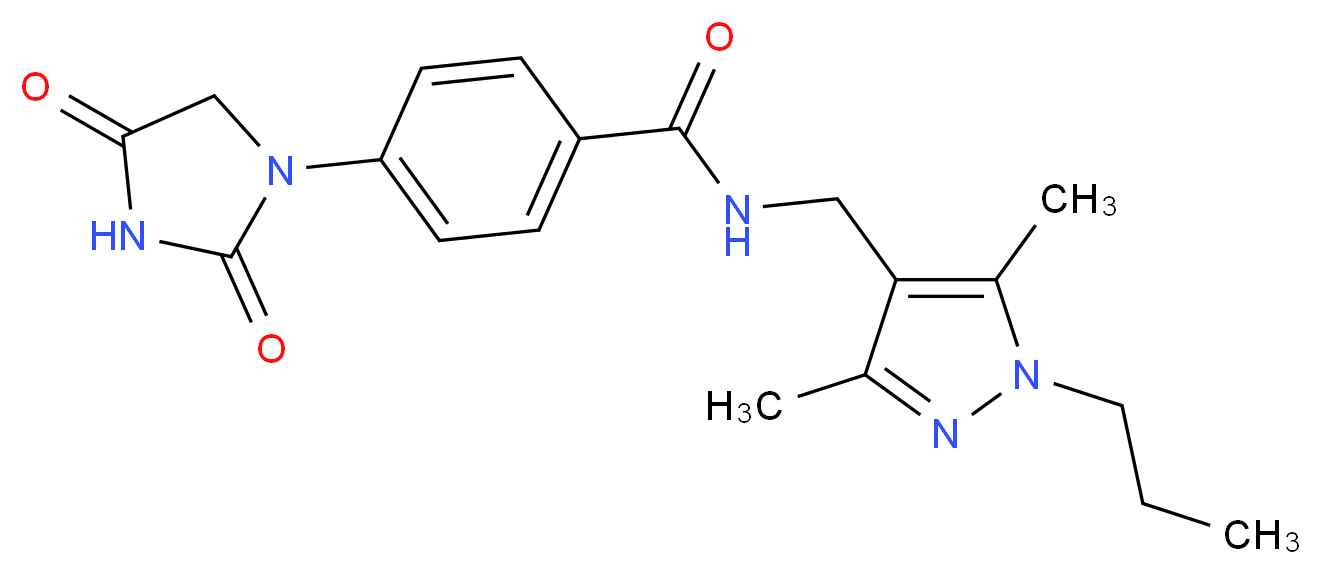 N-[(3,5-dimethyl-1-propyl-1H-pyrazol-4-yl)methyl]-4-(2,4-dioxo-1-imidazolidinyl)benzamide_Molecular_structure_CAS_)