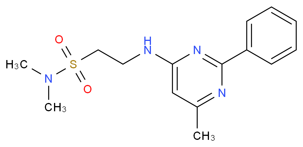 N,N-dimethyl-2-[(6-methyl-2-phenylpyrimidin-4-yl)amino]ethanesulfonamide_Molecular_structure_CAS_)