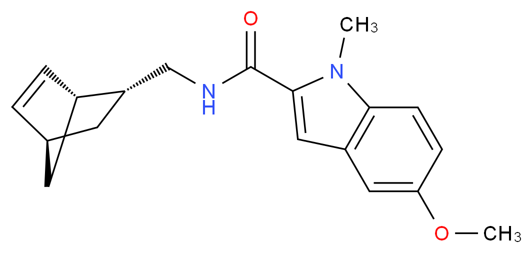 N-[(1R*,2R*,4R*)-bicyclo[2.2.1]hept-5-en-2-ylmethyl]-5-methoxy-1-methyl-1H-indole-2-carboxamide_Molecular_structure_CAS_)
