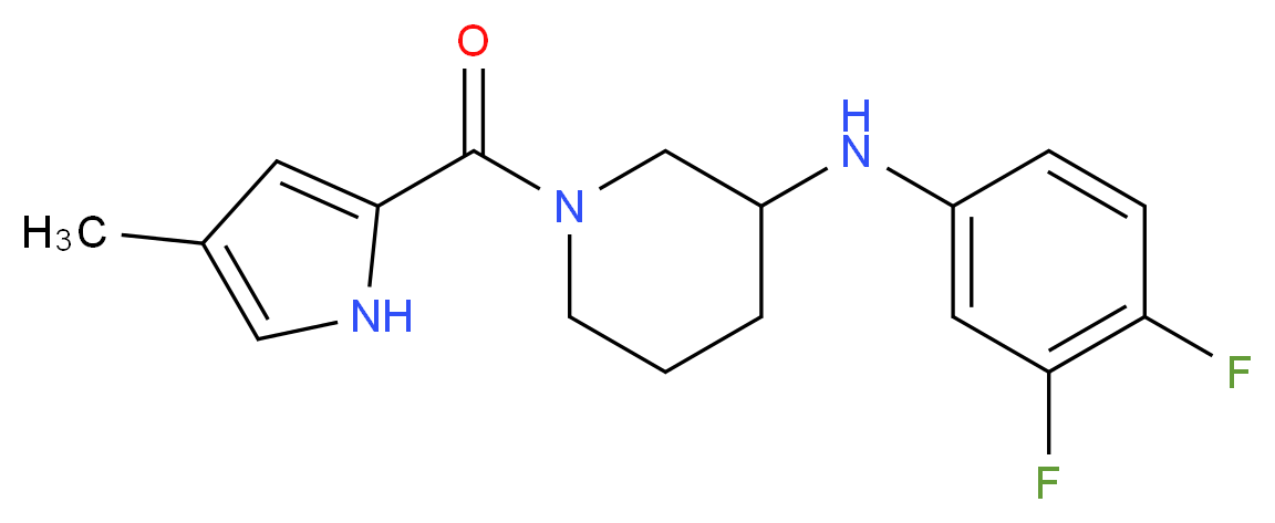 N-(3,4-difluorophenyl)-1-[(4-methyl-1H-pyrrol-2-yl)carbonyl]-3-piperidinamine_Molecular_structure_CAS_)
