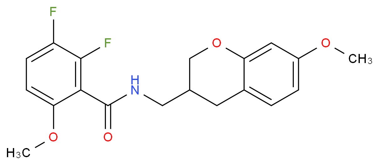 2,3-difluoro-6-methoxy-N-[(7-methoxy-3,4-dihydro-2H-chromen-3-yl)methyl]benzamide_Molecular_structure_CAS_)
