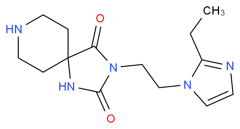 3-[2-(2-ethyl-1H-imidazol-1-yl)ethyl]-1,3,8-triazaspiro[4.5]decane-2,4-dione_Molecular_structure_CAS_)