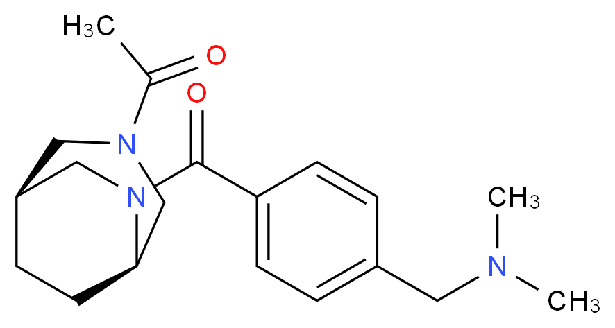 (4-{[(1S*,5R*)-3-acetyl-3,6-diazabicyclo[3.2.2]non-6-yl]carbonyl}benzyl)dimethylamine_Molecular_structure_CAS_)