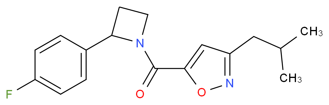 5-{[2-(4-fluorophenyl)-1-azetidinyl]carbonyl}-3-isobutylisoxazole_Molecular_structure_CAS_)