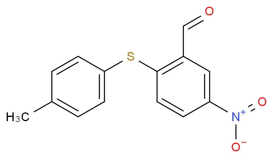 2-[(4-Methylphenyl)sulfanyl]-5-nitrobenzenecarbaldehyde_Molecular_structure_CAS_175278-42-9)