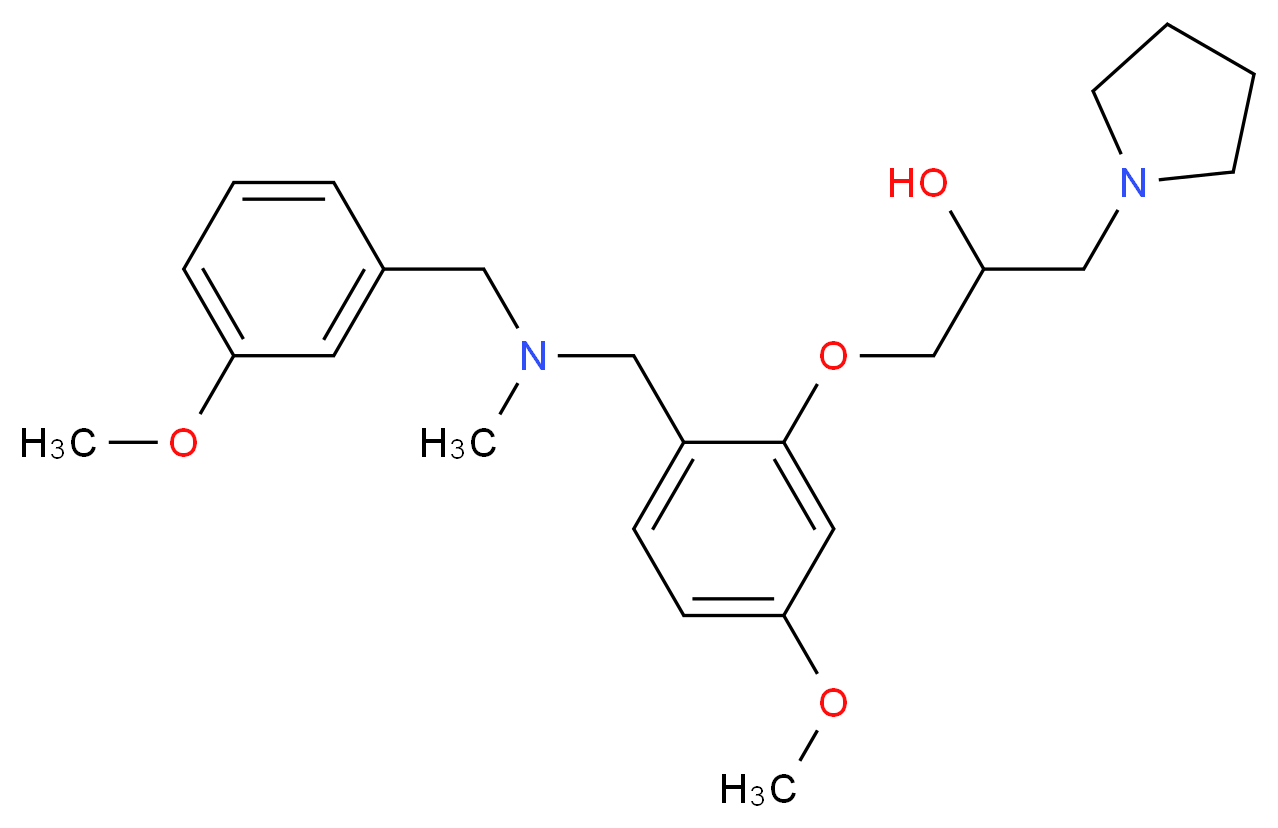 1-(5-methoxy-2-{[(3-methoxybenzyl)(methyl)amino]methyl}phenoxy)-3-(1-pyrrolidinyl)-2-propanol_Molecular_structure_CAS_)
