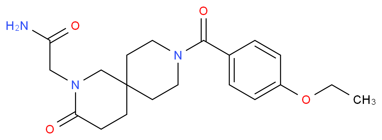 2-[9-(4-ethoxybenzoyl)-3-oxo-2,9-diazaspiro[5.5]undec-2-yl]acetamide_Molecular_structure_CAS_)