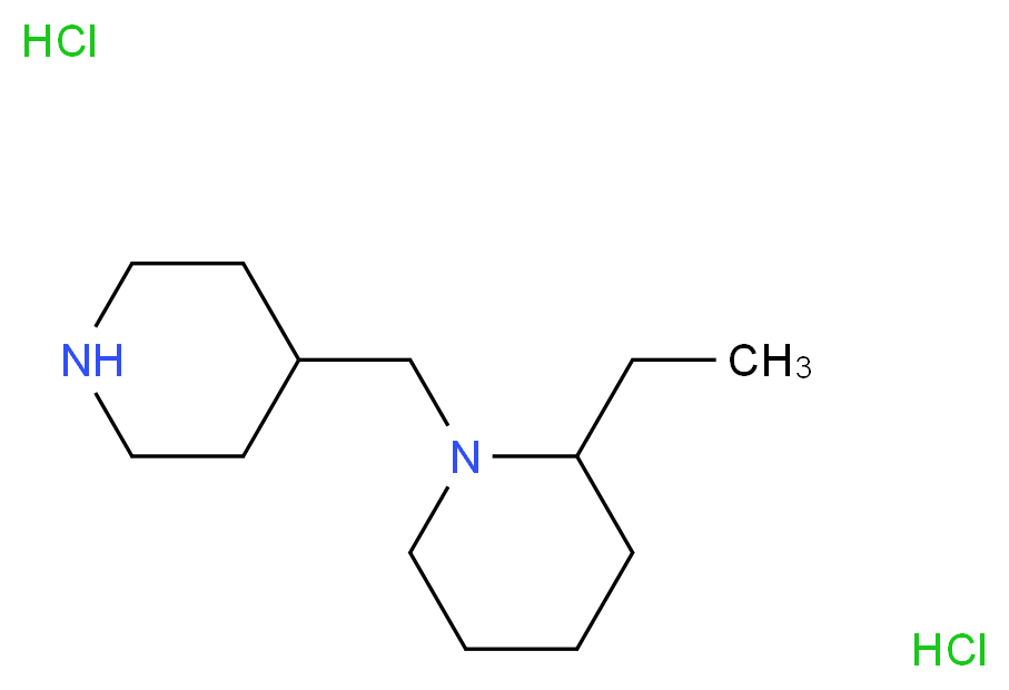 2-Ethyl-1-(4-piperidinylmethyl)piperidine dihydrochloride_Molecular_structure_CAS_)