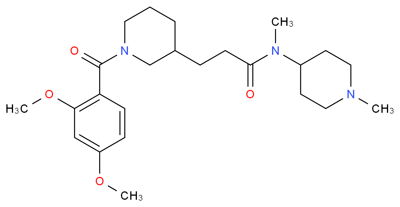 3-[1-(2,4-dimethoxybenzoyl)-3-piperidinyl]-N-methyl-N-(1-methyl-4-piperidinyl)propanamide_Molecular_structure_CAS_)