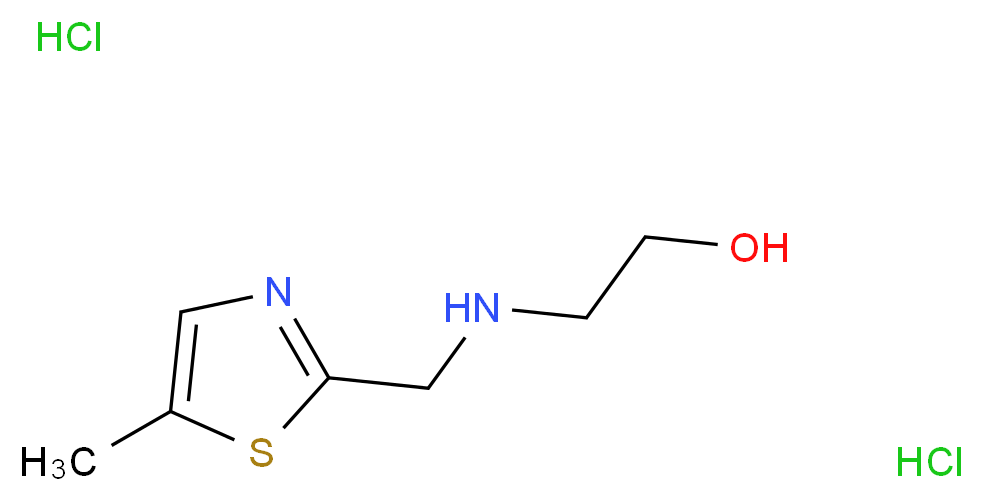 2-{[(5-Methyl-1,3-thiazol-2-yl)methyl]-amino}ethanol dihydrochloride_Molecular_structure_CAS_)