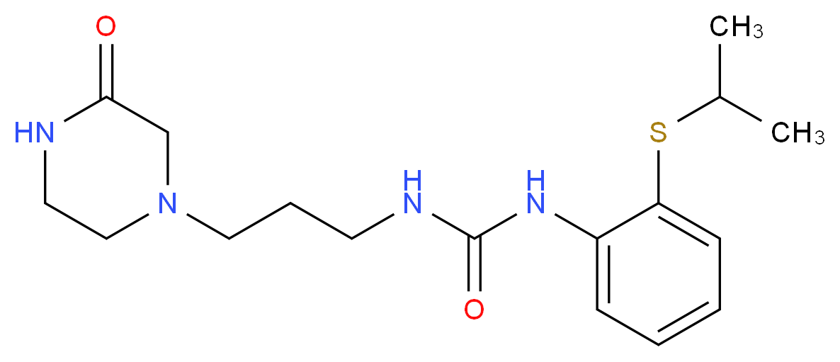 N-[2-(isopropylthio)phenyl]-N'-[3-(3-oxopiperazin-1-yl)propyl]urea_Molecular_structure_CAS_)