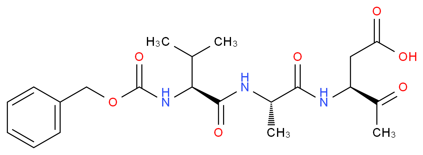 3-[2-(2-BENZYLOXYCARBONYLAMINO-3-METHYL-BUTYRYLAMINO)-PROPIONYLAMINO]-4-OXO-PENTANOIC ACID_Molecular_structure_CAS_)