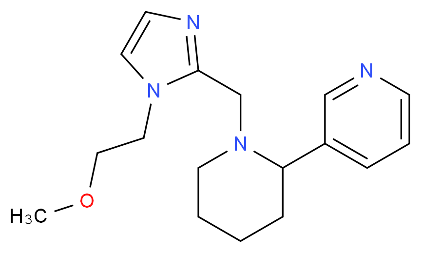 3-(1-{[1-(2-methoxyethyl)-1H-imidazol-2-yl]methyl}piperidin-2-yl)pyridine_Molecular_structure_CAS_)