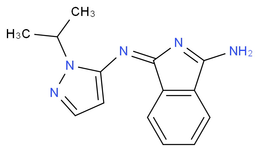 (1E)-1-[(1-isopropyl-1H-pyrazol-5-yl)imino]-1H-isoindol-3-amine_Molecular_structure_CAS_)