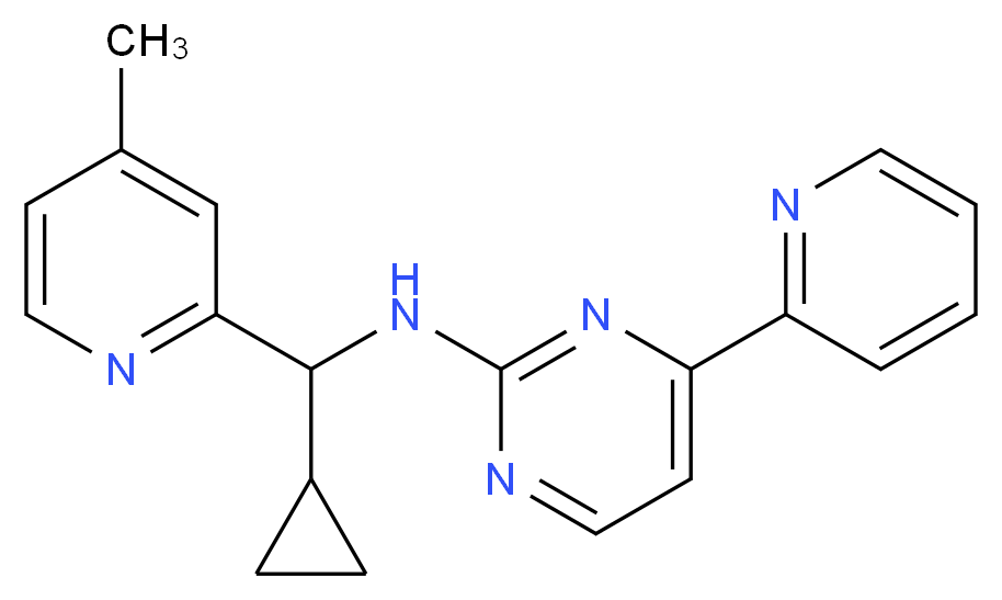 N-[cyclopropyl(4-methyl-2-pyridinyl)methyl]-4-(2-pyridinyl)-2-pyrimidinamine_Molecular_structure_CAS_)