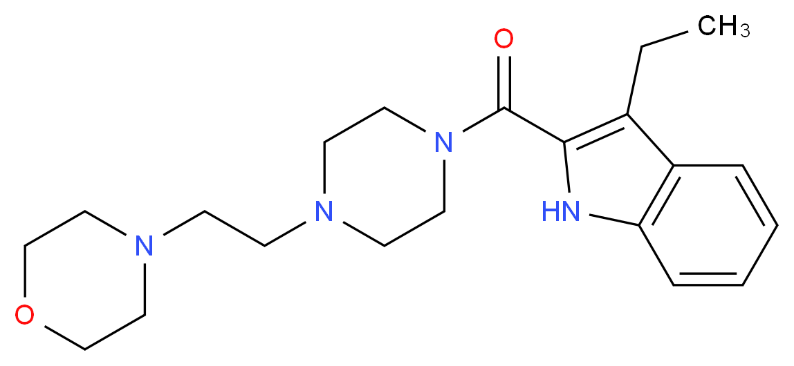 3-ethyl-2-{[4-(2-morpholin-4-ylethyl)piperazin-1-yl]carbonyl}-1H-indole_Molecular_structure_CAS_)