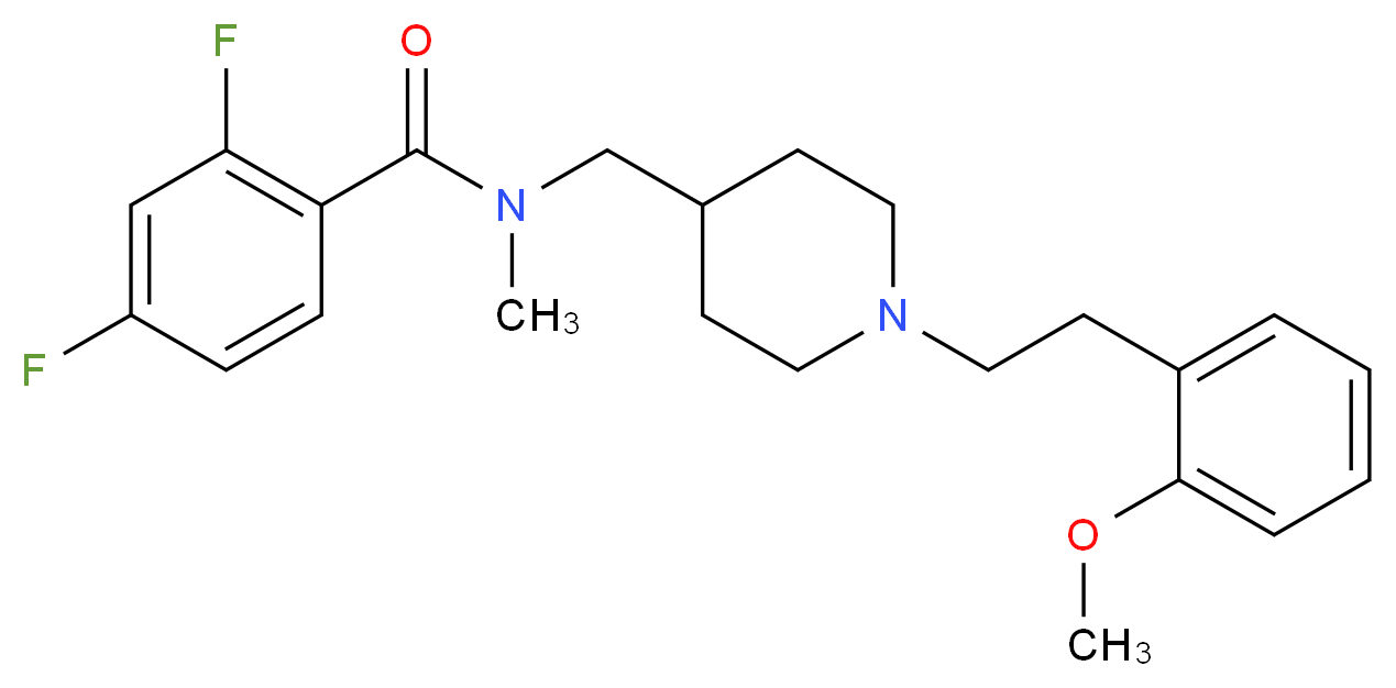 2,4-difluoro-N-({1-[2-(2-methoxyphenyl)ethyl]-4-piperidinyl}methyl)-N-methylbenzamide_Molecular_structure_CAS_)