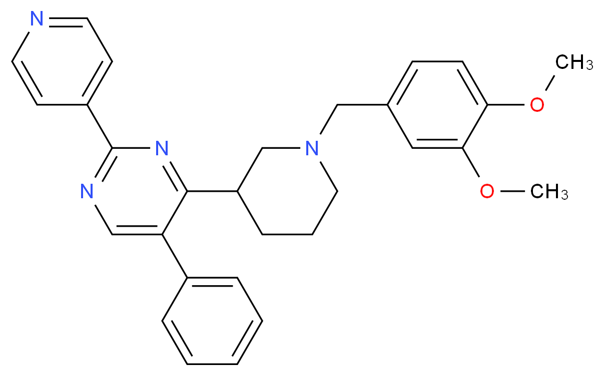4-[1-(3,4-dimethoxybenzyl)-3-piperidinyl]-5-phenyl-2-(4-pyridinyl)pyrimidine_Molecular_structure_CAS_)