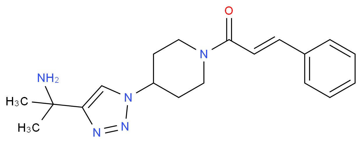 2-(1-{1-[(2E)-3-phenyl-2-propenoyl]-4-piperidinyl}-1H-1,2,3-triazol-4-yl)-2-propanamine_Molecular_structure_CAS_)