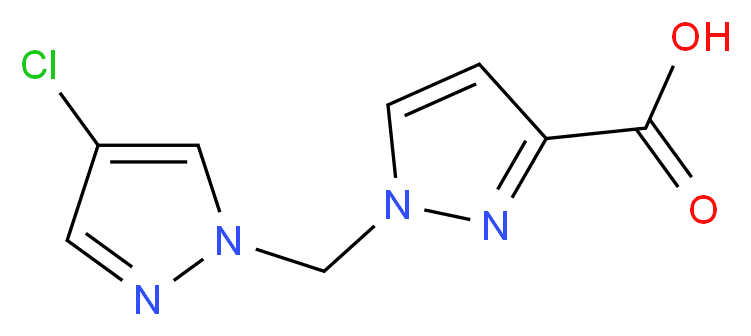 1-[(4-Chloro-1H-pyrazol-1-yl)methyl]-1H-pyrazole-3-carboxylic acid_Molecular_structure_CAS_)