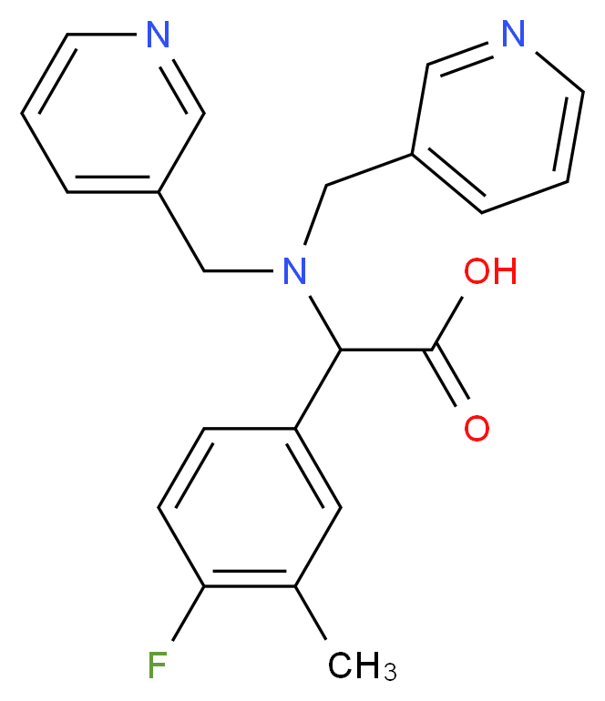 [bis(pyridin-3-ylmethyl)amino](4-fluoro-3-methylphenyl)acetic acid_Molecular_structure_CAS_)