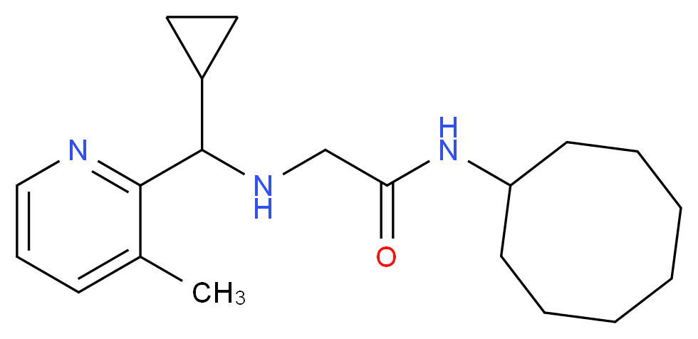 N-cyclooctyl-2-{[cyclopropyl(3-methylpyridin-2-yl)methyl]amino}acetamide_Molecular_structure_CAS_)