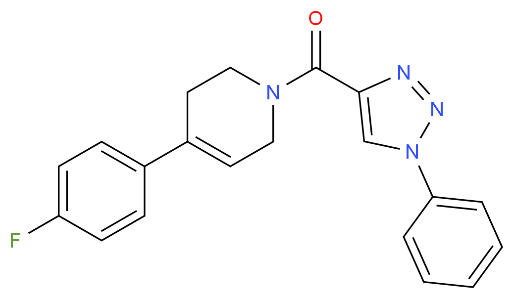 4-(4-fluorophenyl)-1-[(1-phenyl-1H-1,2,3-triazol-4-yl)carbonyl]-1,2,3,6-tetrahydropyridine_Molecular_structure_CAS_)