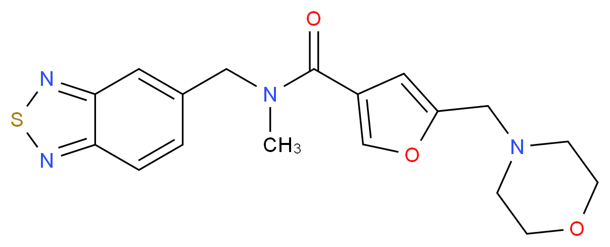 N-(2,1,3-benzothiadiazol-5-ylmethyl)-N-methyl-5-(4-morpholinylmethyl)-3-furamide_Molecular_structure_CAS_)