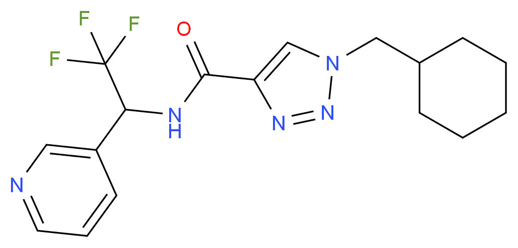 1-(cyclohexylmethyl)-N-[2,2,2-trifluoro-1-(3-pyridinyl)ethyl]-1H-1,2,3-triazole-4-carboxamide_Molecular_structure_CAS_)