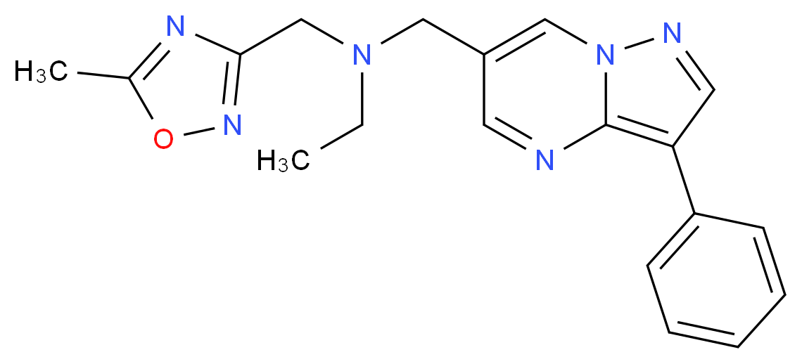 N-[(5-methyl-1,2,4-oxadiazol-3-yl)methyl]-N-[(3-phenylpyrazolo[1,5-a]pyrimidin-6-yl)methyl]ethanamine_Molecular_structure_CAS_)