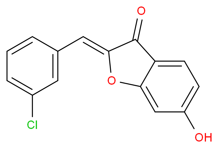 (2Z)-2-(3-Chlorobenzylidene)-6-hydroxy-1-benzofuran-3(2H)-one_Molecular_structure_CAS_)