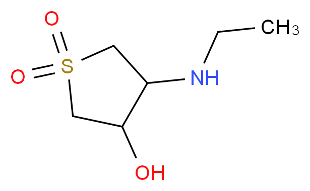 4-Ethylamino-1,1-dioxo-tetrahydro-1lambda*6*-thiophen-3-ol_Molecular_structure_CAS_)