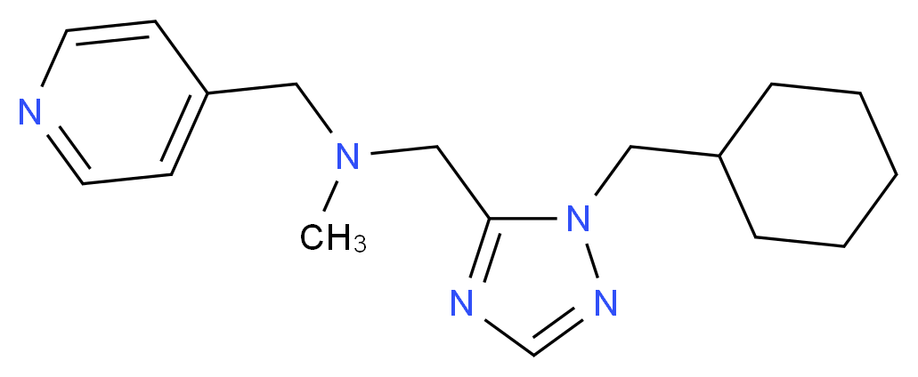 1-[1-(cyclohexylmethyl)-1H-1,2,4-triazol-5-yl]-N-methyl-N-(pyridin-4-ylmethyl)methanamine_Molecular_structure_CAS_)