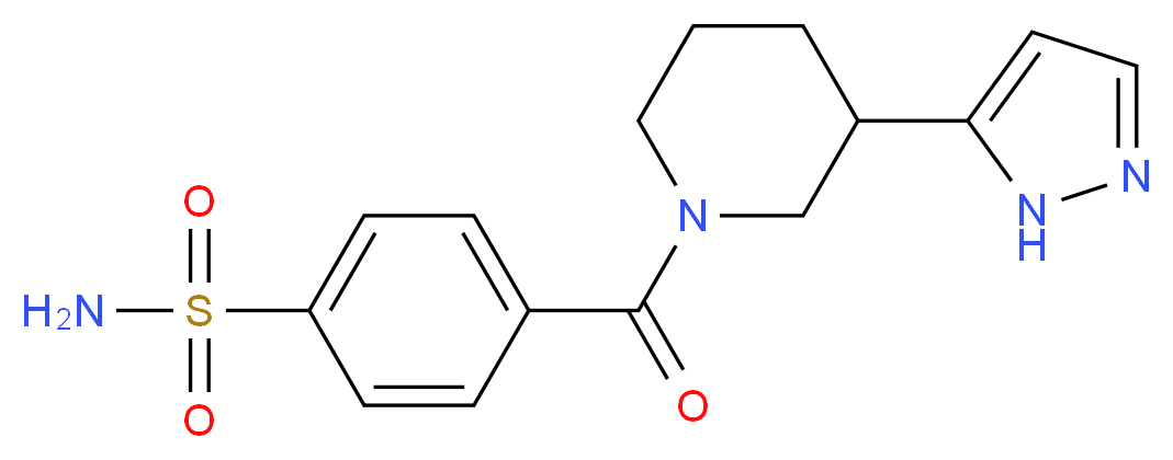 4-{[3-(1H-pyrazol-5-yl)piperidin-1-yl]carbonyl}benzenesulfonamide_Molecular_structure_CAS_)