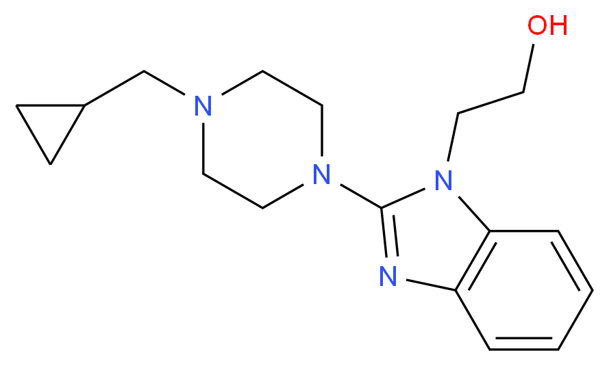 2-{2-[4-(cyclopropylmethyl)piperazin-1-yl]-1H-benzimidazol-1-yl}ethanol_Molecular_structure_CAS_)