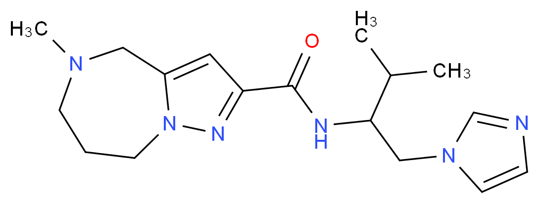 N-[1-(1H-imidazol-1-ylmethyl)-2-methylpropyl]-5-methyl-5,6,7,8-tetrahydro-4H-pyrazolo[1,5-a][1,4]diazepine-2-carboxamide_Molecular_structure_CAS_)