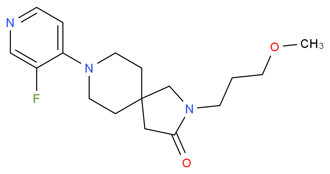8-(3-fluoro-4-pyridinyl)-2-(3-methoxypropyl)-2,8-diazaspiro[4.5]decan-3-one_Molecular_structure_CAS_)